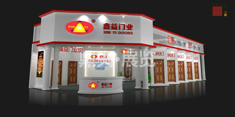 門窗展展臺(tái)設(shè)計(jì)-鑫益門業(yè)